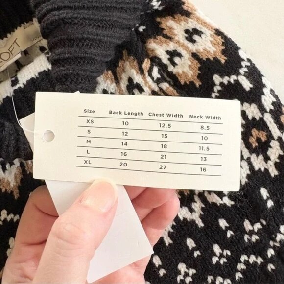 LOFT Fair Isle Dog Sweater NEW - Picture 4 of 5